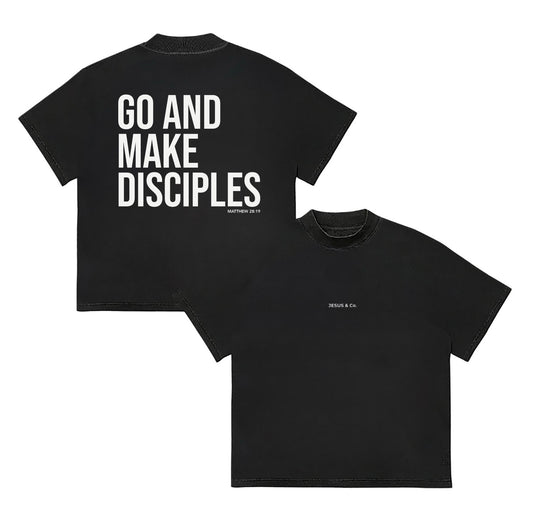 Black Go And Make Disciples Tee