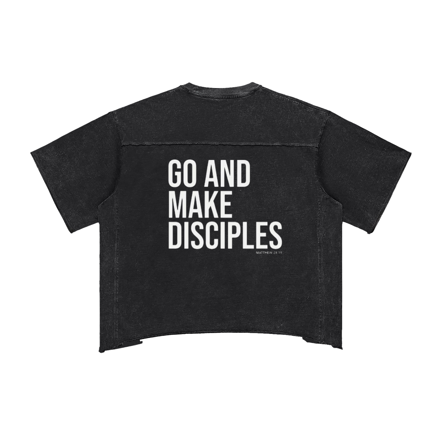 Raw Edge Snow Washed Boxy T-Shirt