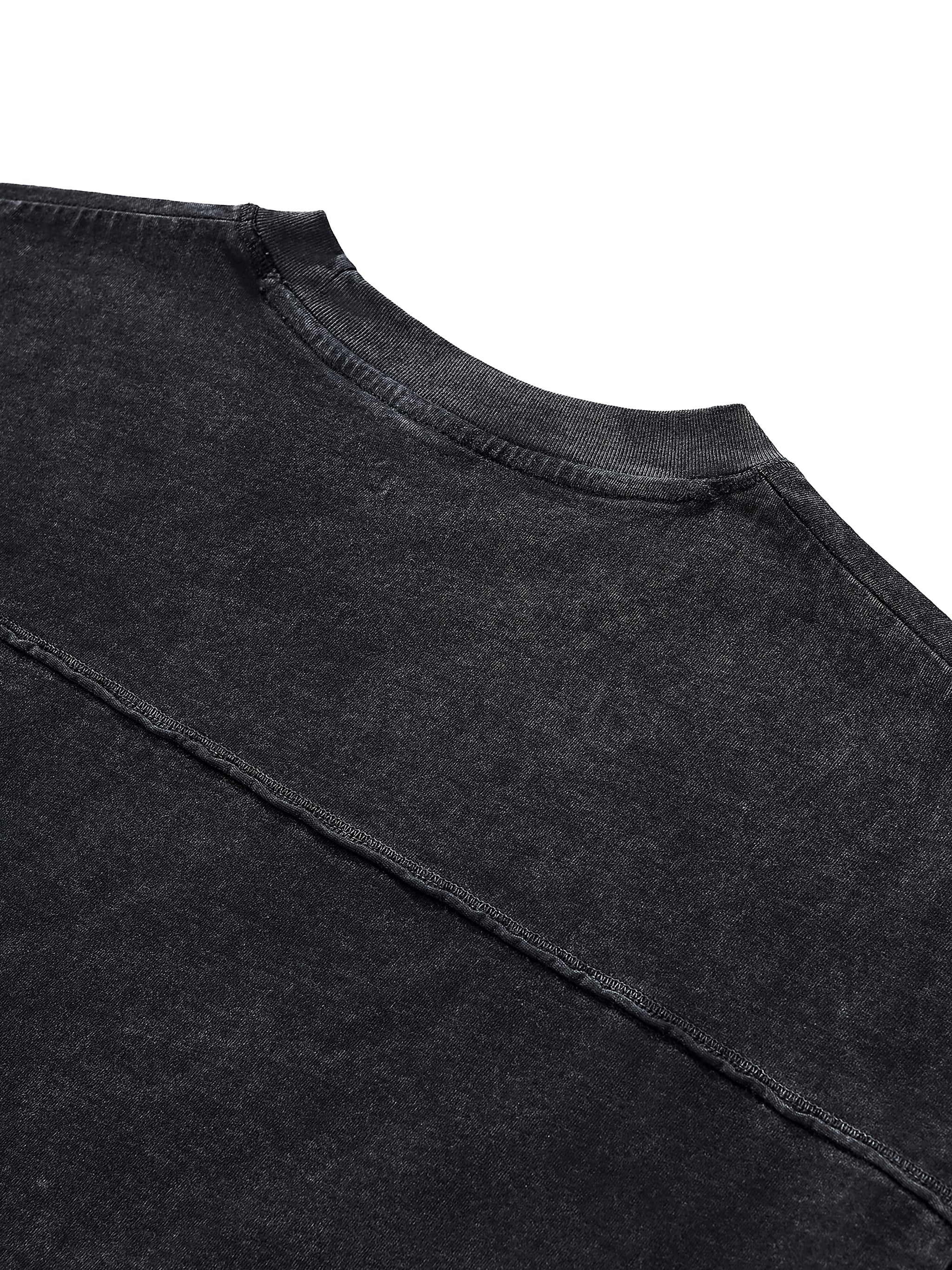 Raw Edge Snow Washed Boxy T-Shirt